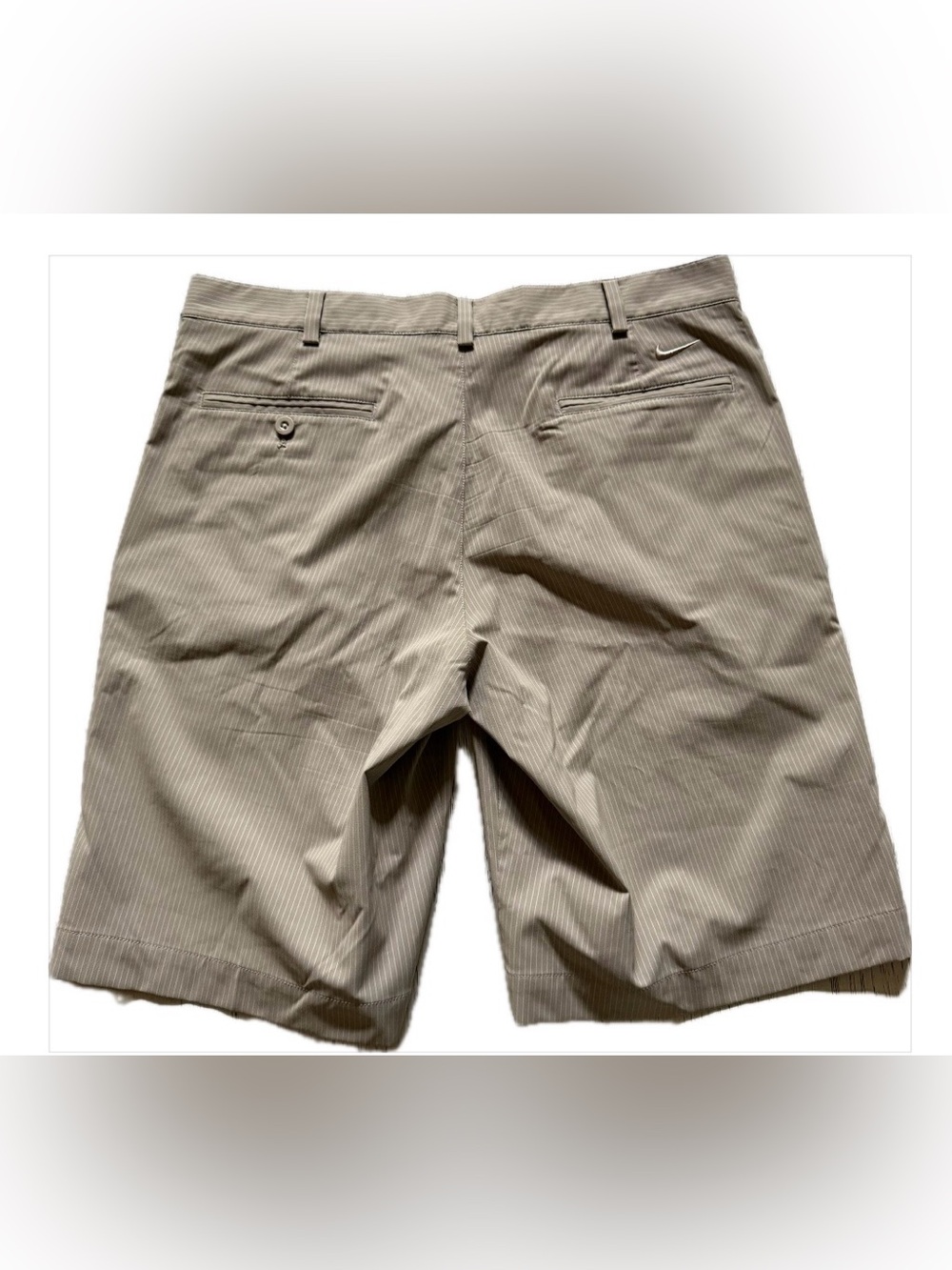 Nike Golf Dri-Fit Striped Khaki Shorts Sz 34